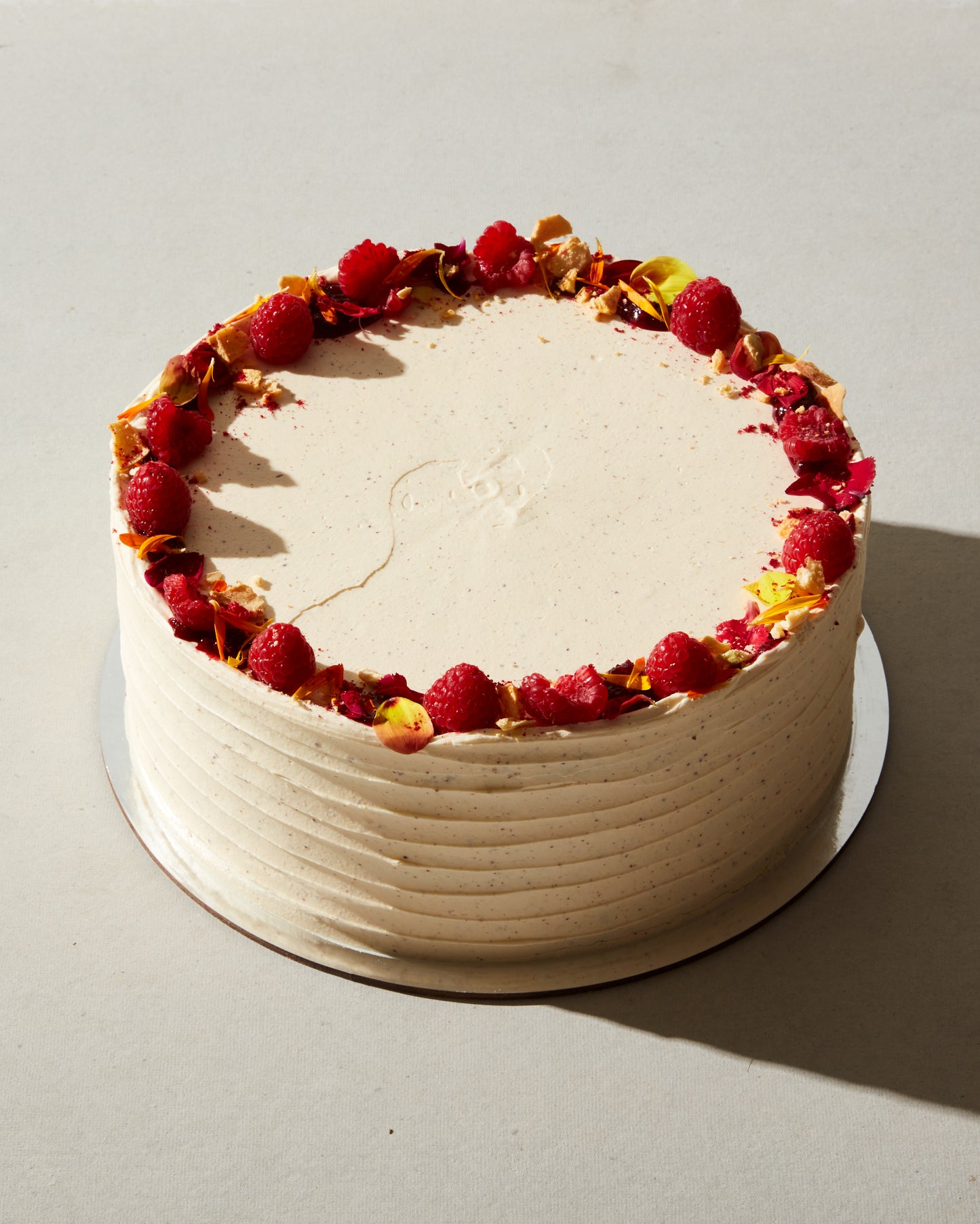 Raspberry, Brown Butter + Almond Layer Cake